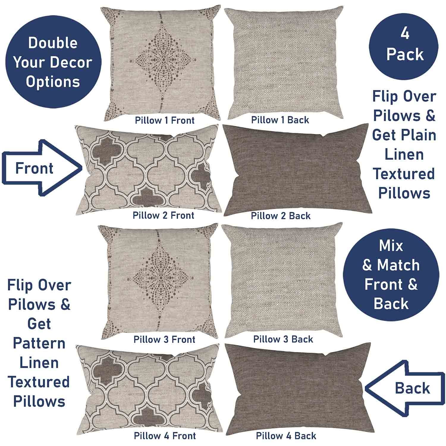 Ian & Ivy Moroccan Asymmetrical Pillow Cover Set