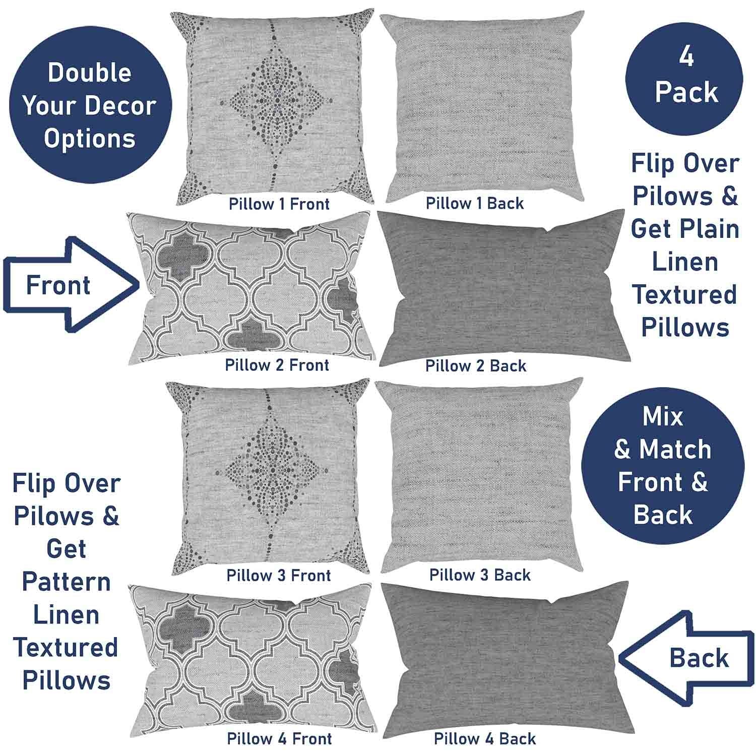 Ian & Ivy Moroccan Asymmetrical Pillow Cover Set