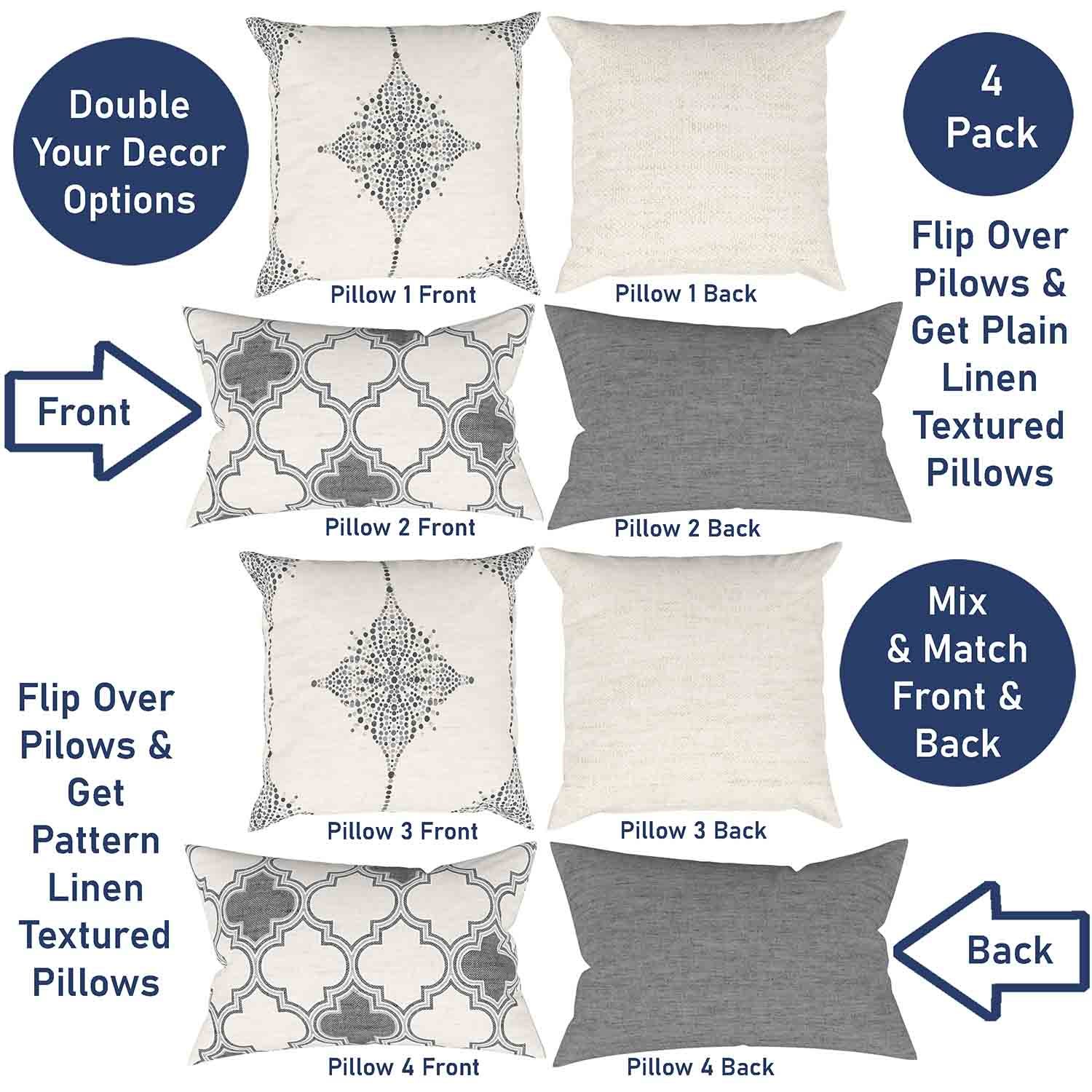 Ian & Ivy Moroccan Asymmetrical Pillow Cover Set