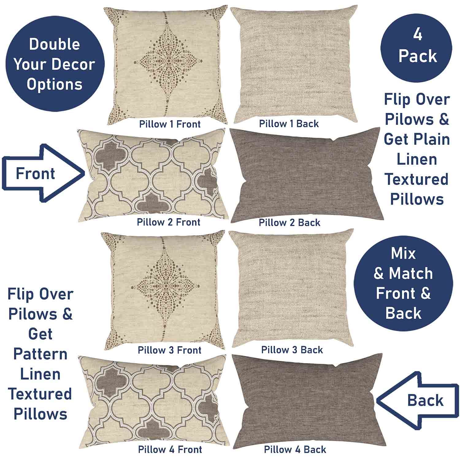 Ian & Ivy Moroccan Asymmetrical Pillow Cover Set