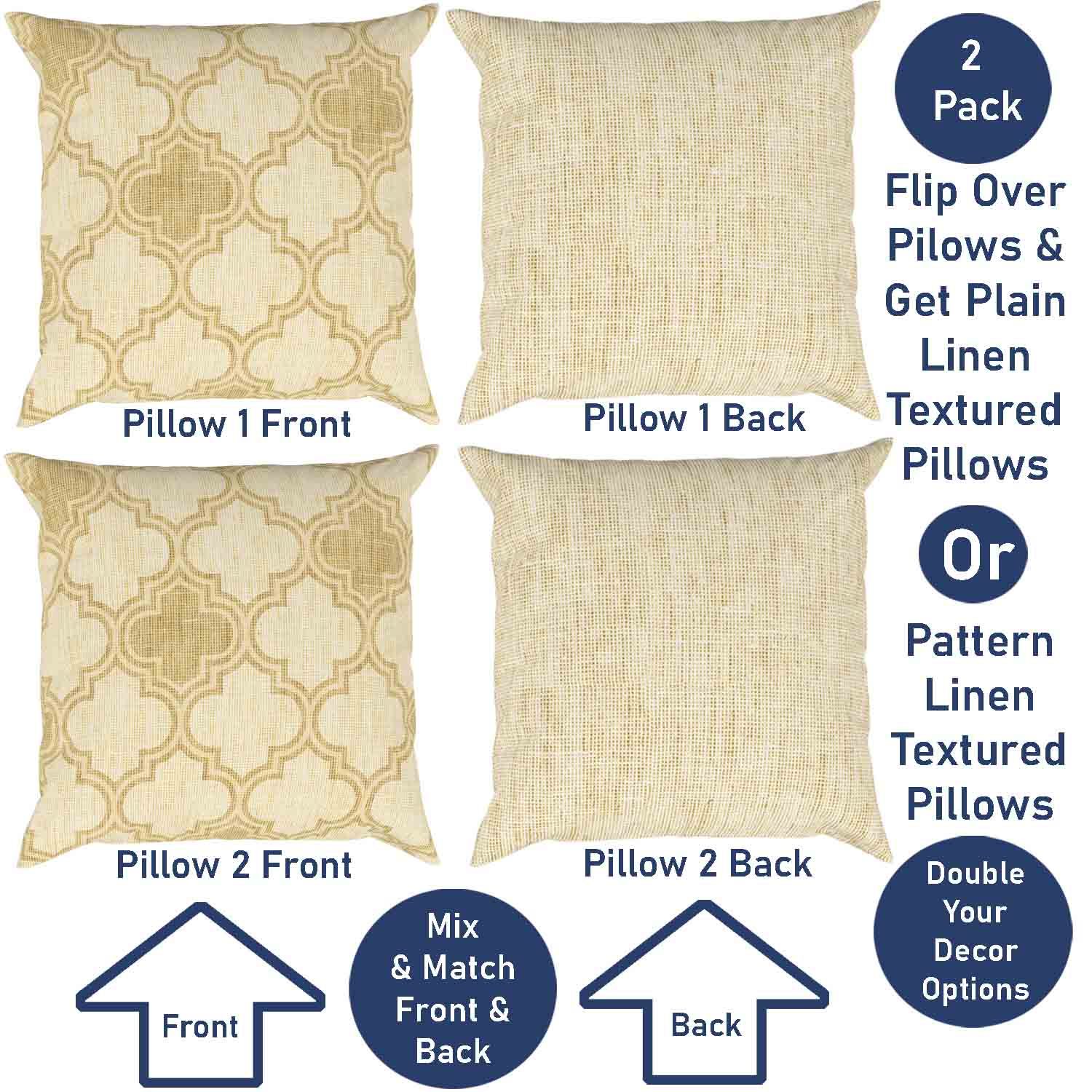 Ian & Ivy Moroccan Asymmetrical Pillow Cover Set