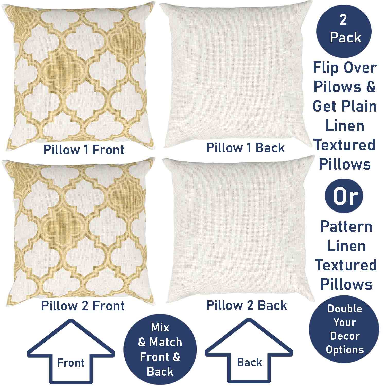 Ian & Ivy Moroccan Asymmetrical Pillow Cover Set