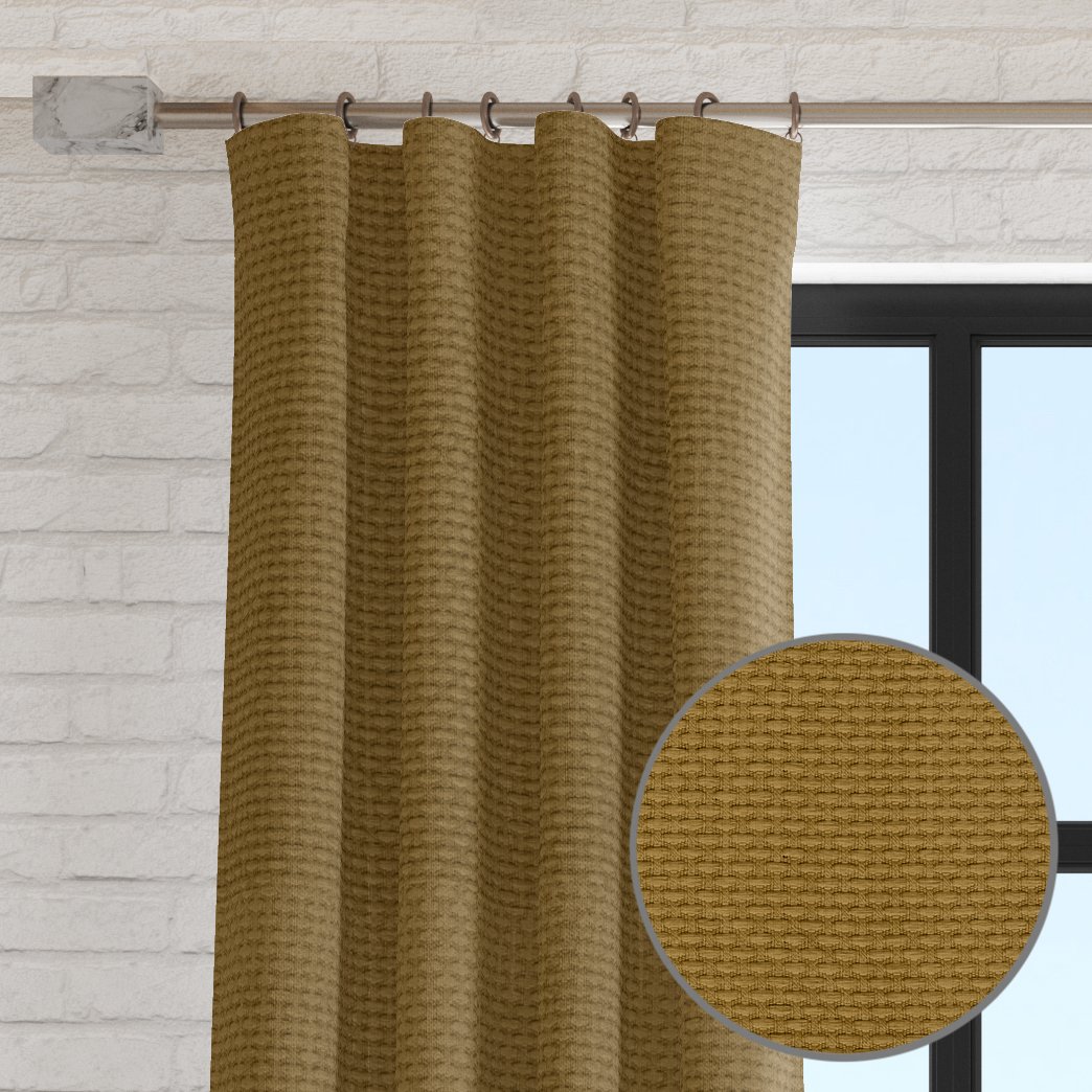Blaine Burlap Over Sized 1/4 Inch Repeat Textured Weave Unlined Curtain Panel