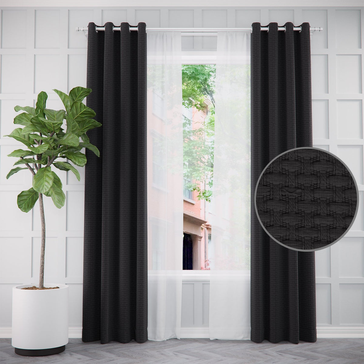 Pair of Blair Textured Curtains and Pair of Sheers — Shop Decorator