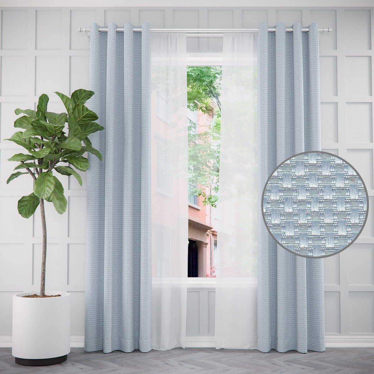 Pair of Blair Textured Curtains and Pair of Sheers — Shop Decorator