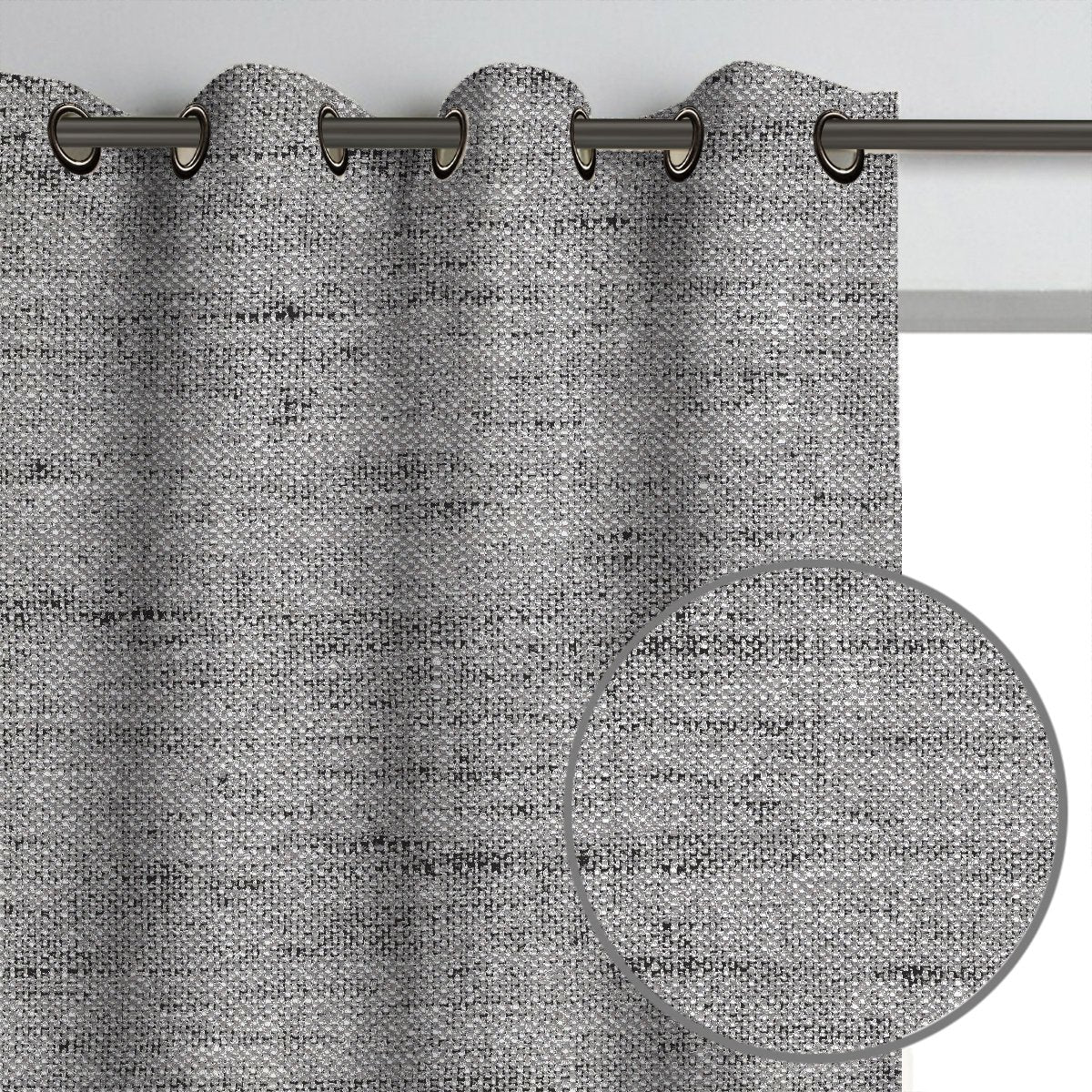 Gemma Linen Textured Unlined Curtain Panel (Blackout Available)