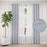 Pair of Grayson Linen Textured Curtains and Pair of Sheers