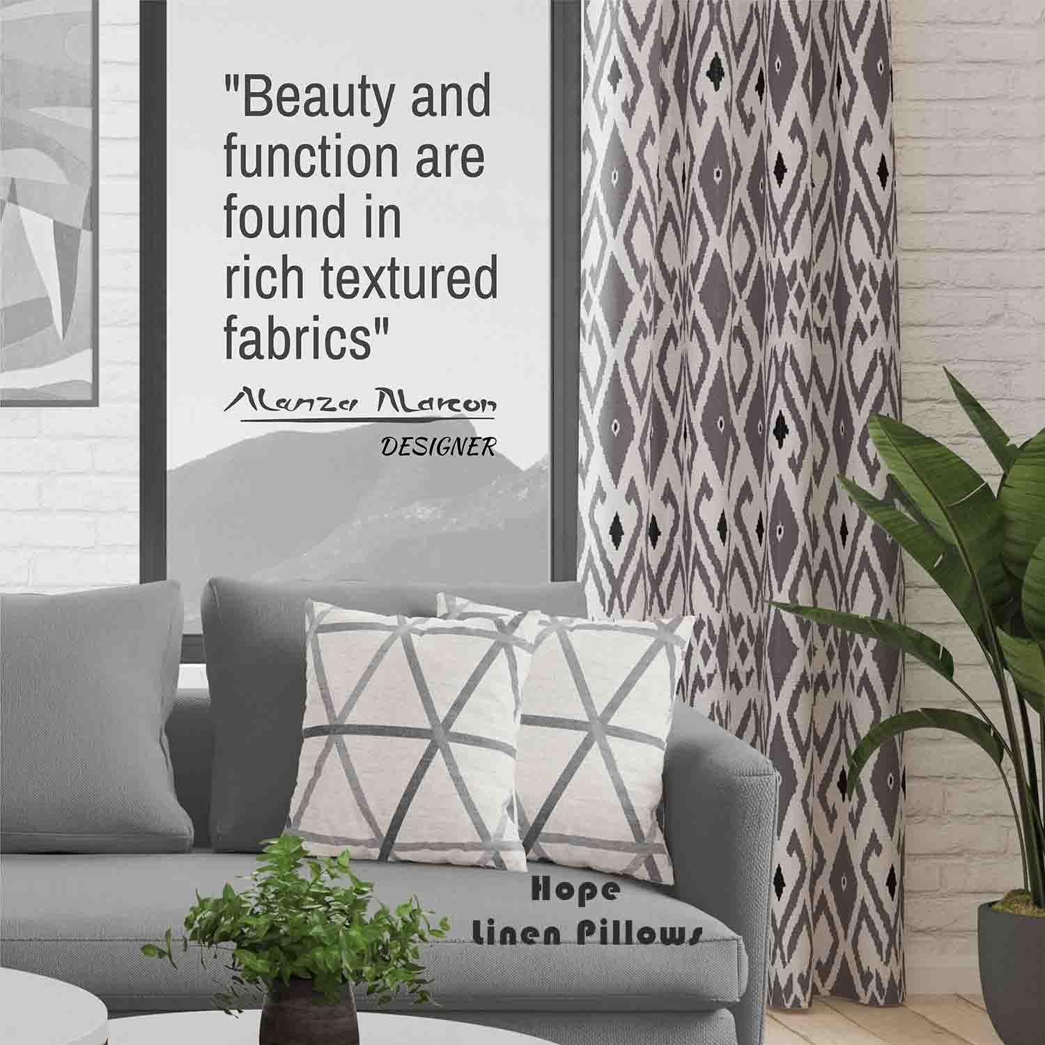 Modern Limited Edition Isla Ikat Unlined Curtain Panel (Light Filtering & Blackout Available)