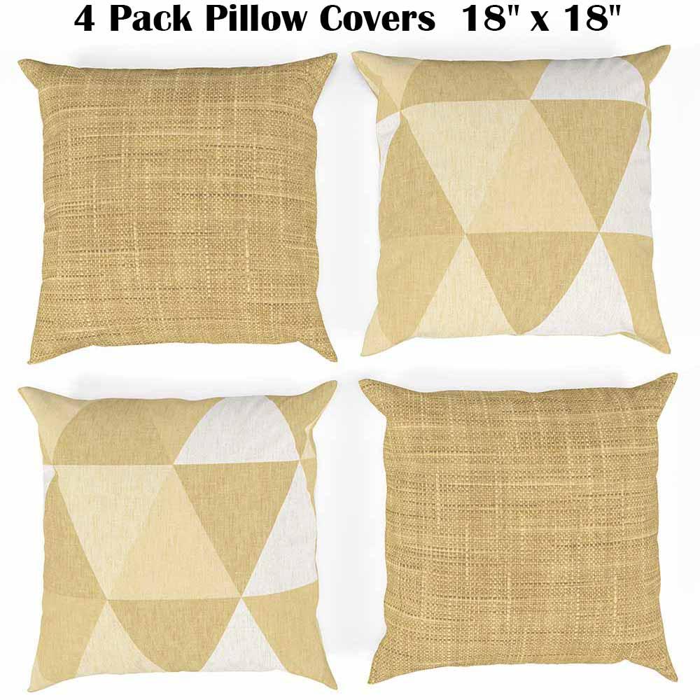 Kate Triangle Minimalist & Raya Tweed Pillow Cover Set