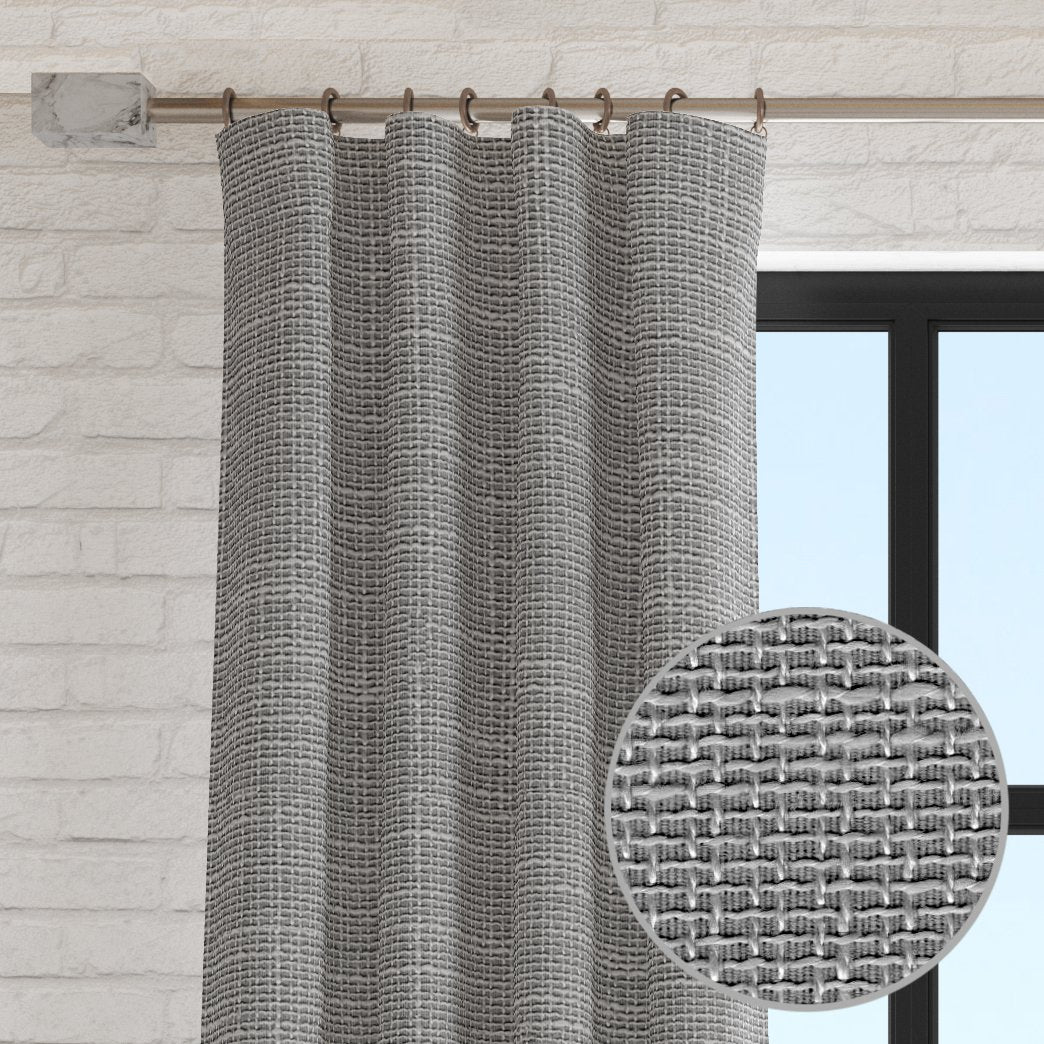 Laurel Linen Textured Weave Unlined Curtain Panel