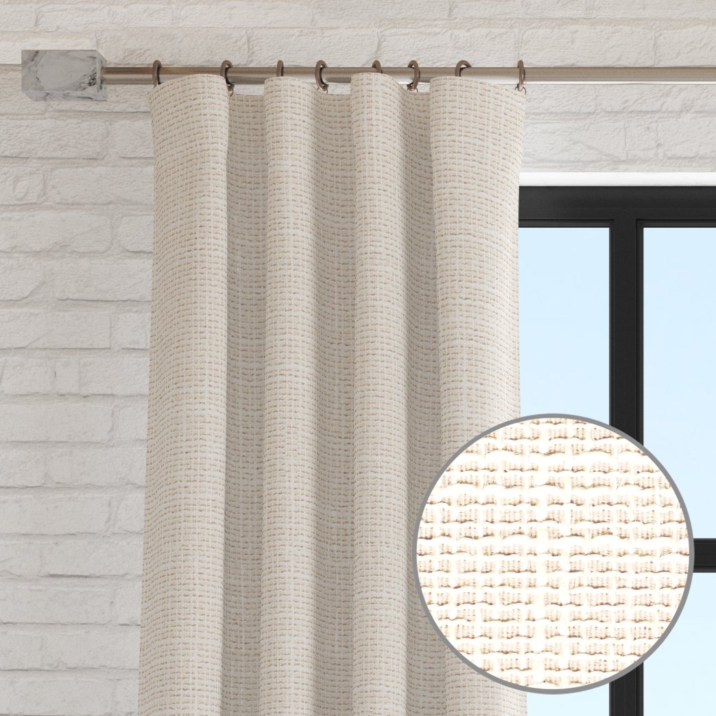 Unlined Drapery Laurel Linen Textured Weave Unlined Curtain Panel — Shop Decorator