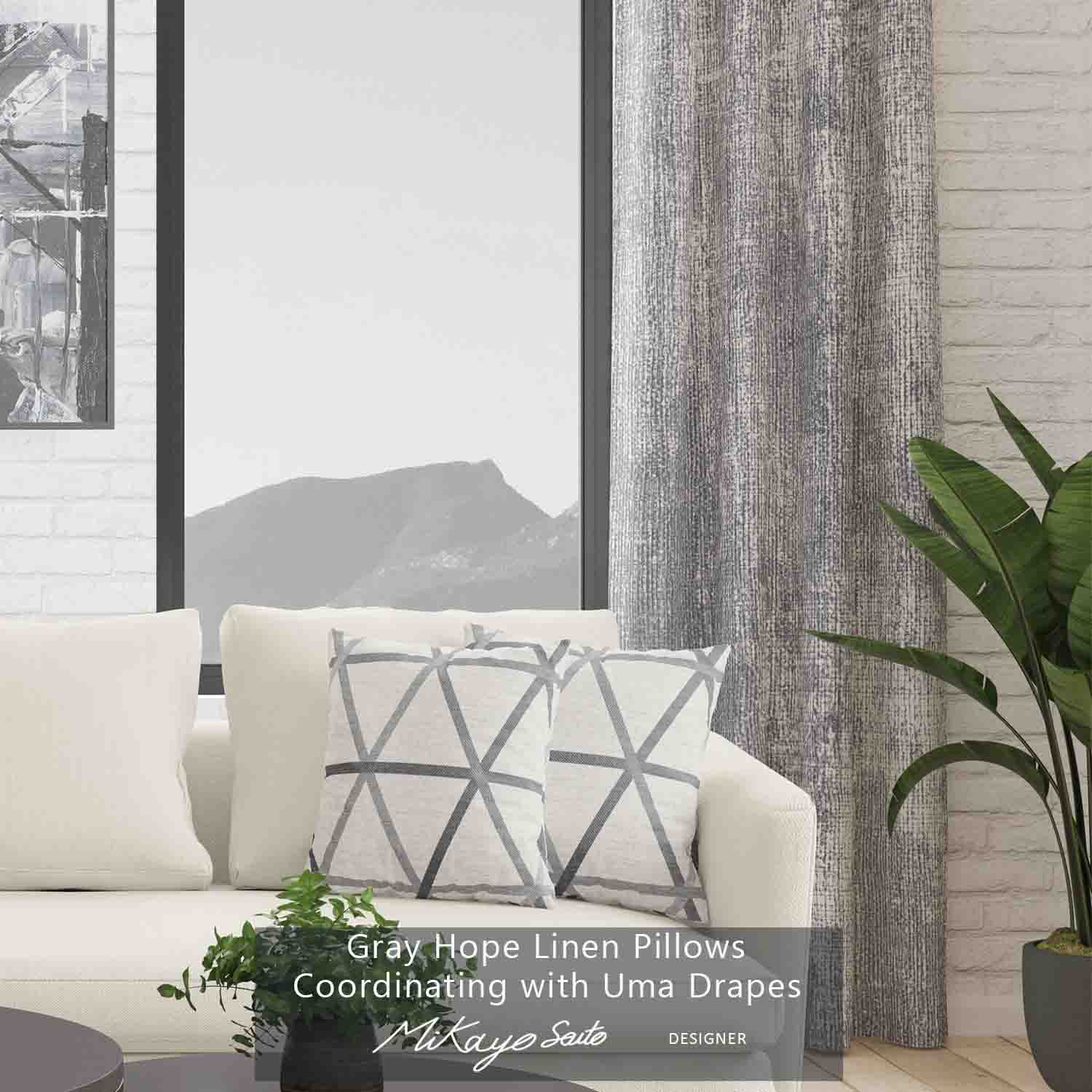 Pair Light Filtering Modern Uma Abstract Curtain Panel (Blackout Available)