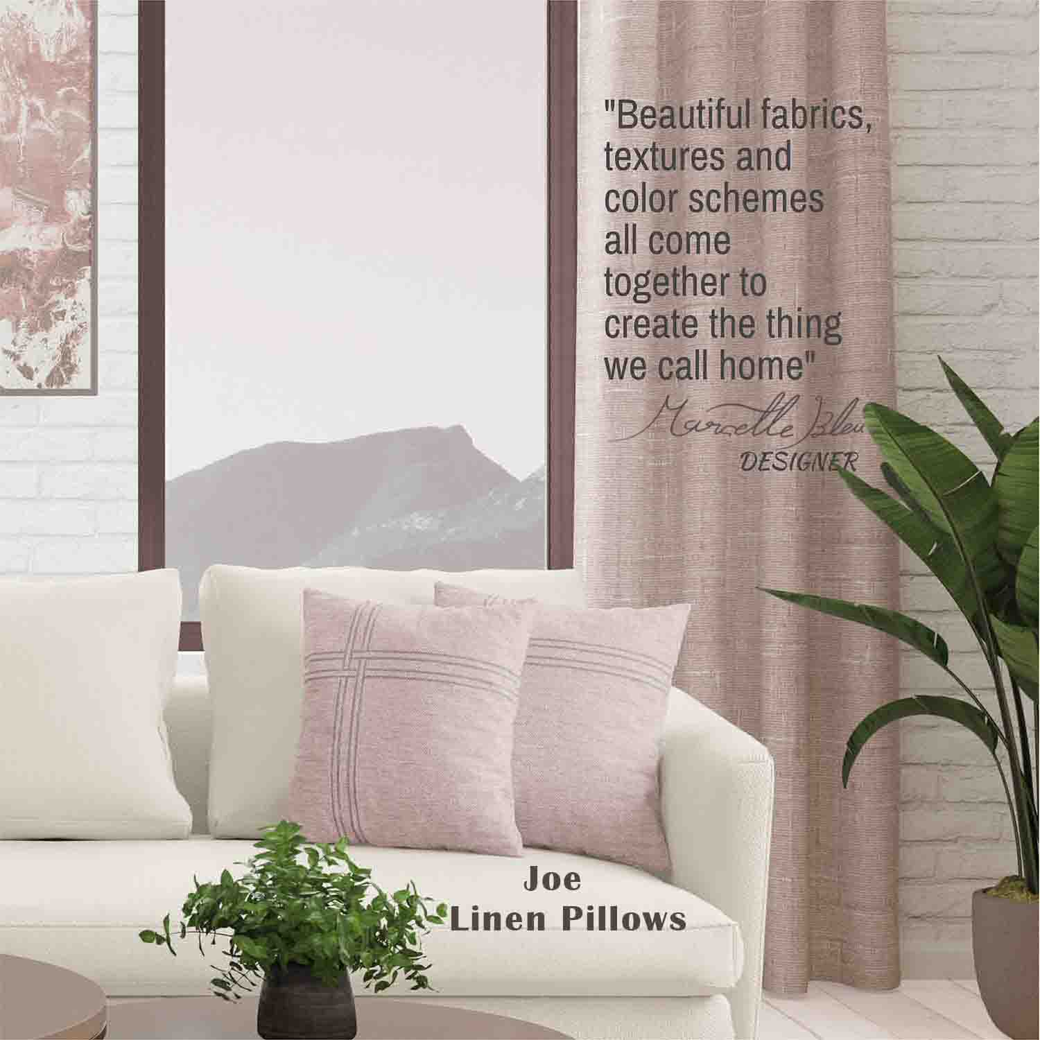 Zara Linen Texture Unlined Light Filtering Curtain Panel (Blackout Available)