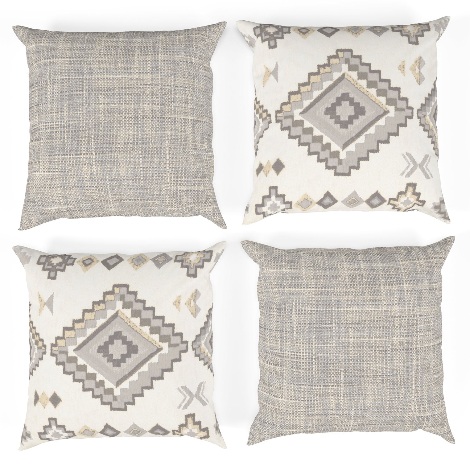 Texture and Tribal Print Pillow Covers 18"
