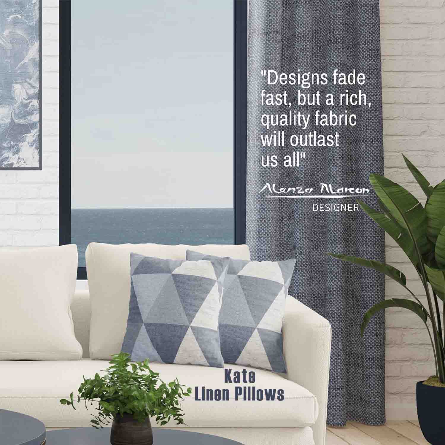 Gemma Linen Textured Unlined Curtain Panel (Blackout Available)