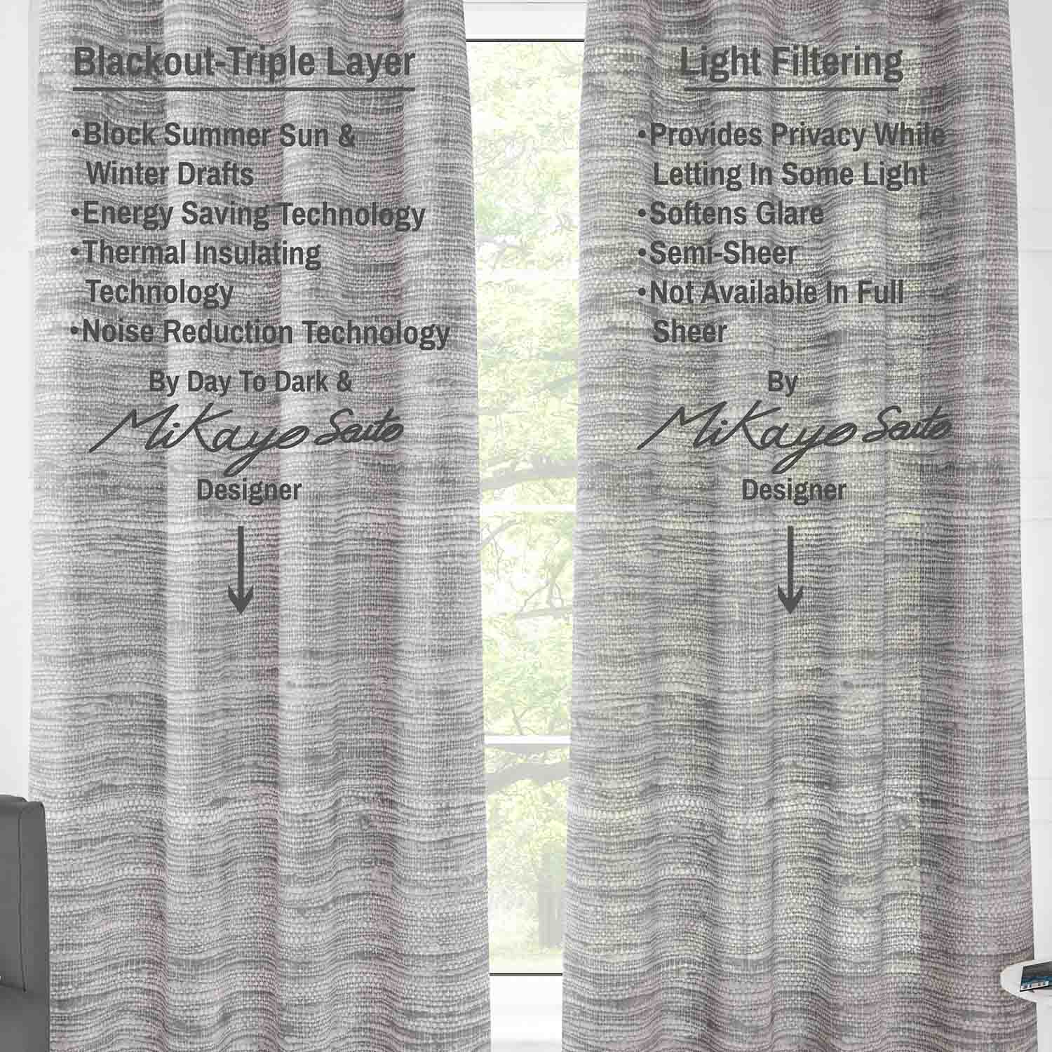 Harlow Linen Burlap Unlined Semi Sheer Curtain Panel (Light Filtering & Blackout Available)
