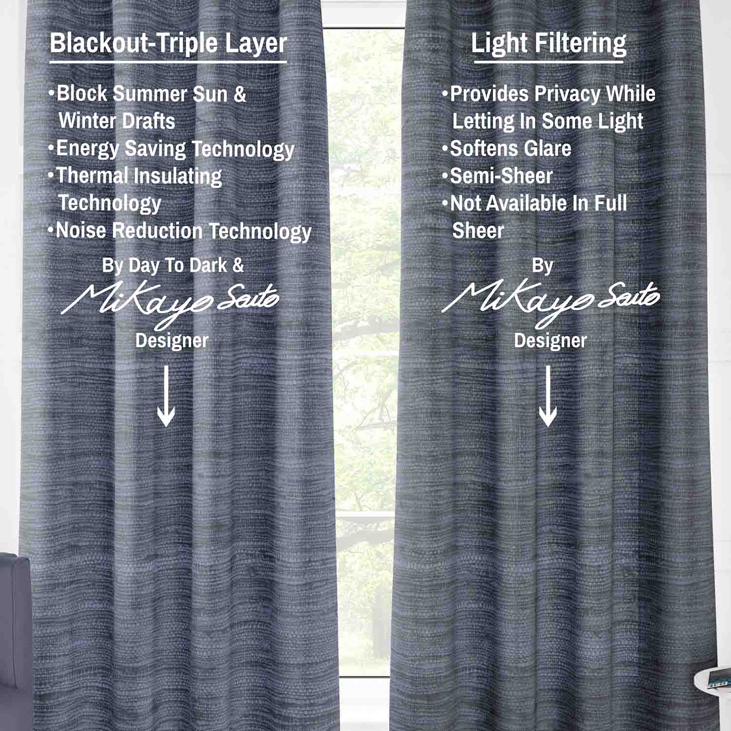 Pair Light Filtering Harlow Linen Burlap Unlined Semi Sheer Curtain Panel (Blackout Available)