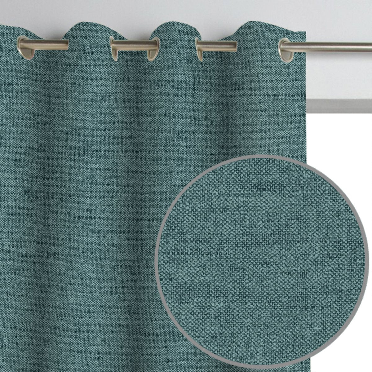 Gemma Linen Textured Unlined Curtain Panel (Blackout Available)