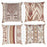 Hara Kriss Cyrus & Leila Tribal & Tweed Pillow Cover Set