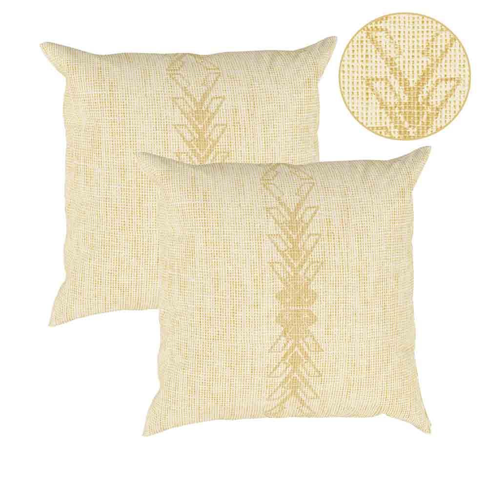 Ben Linen 2Pk - Front of Pillow - Patterned