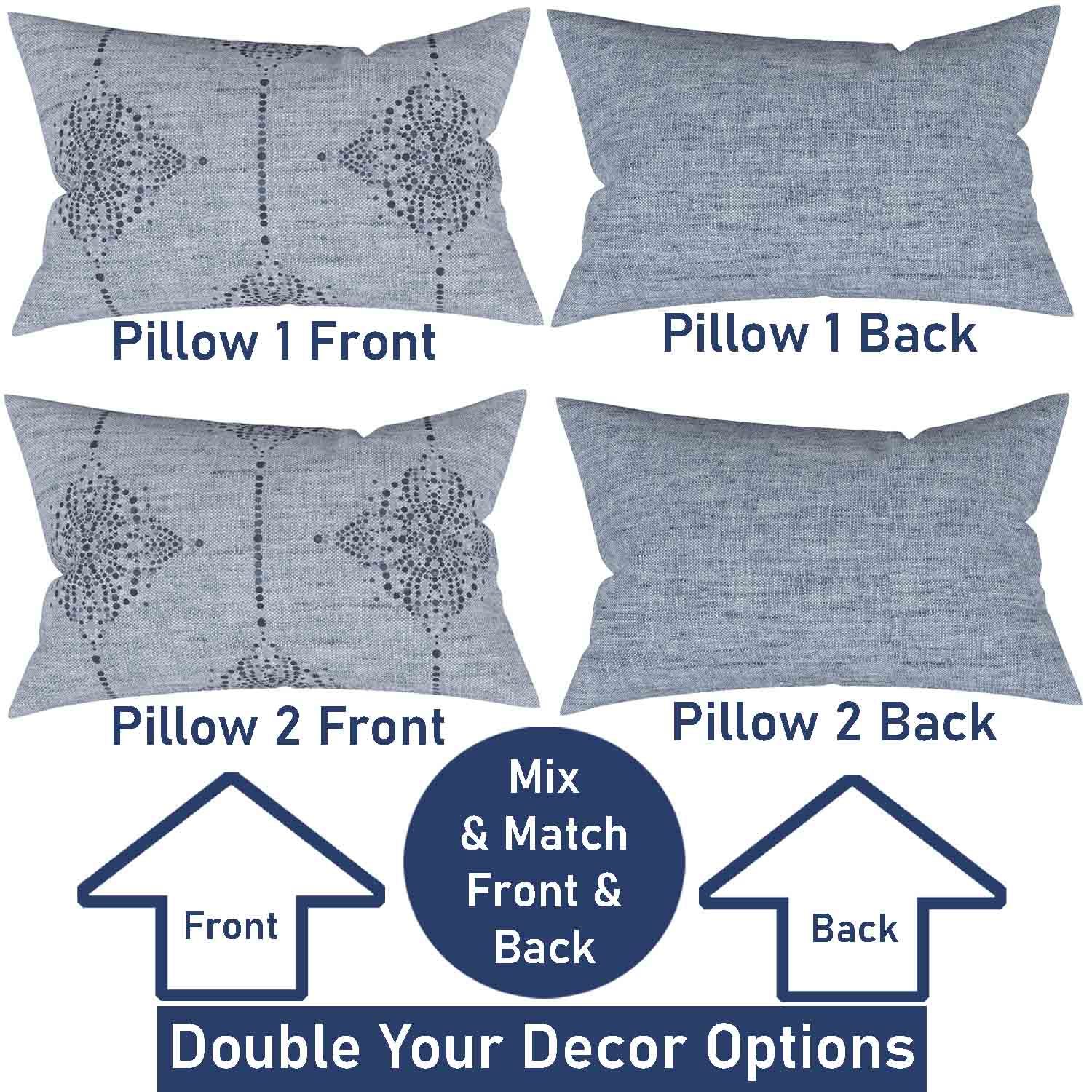 Ian & Ivy Moroccan Asymmetrical Pillow Cover Set