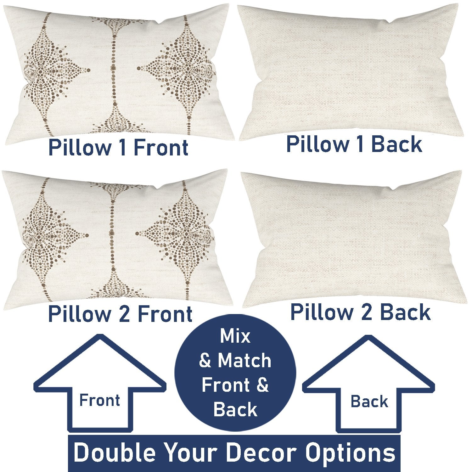 Ian & Ivy Moroccan Asymmetrical Pillow Cover Set