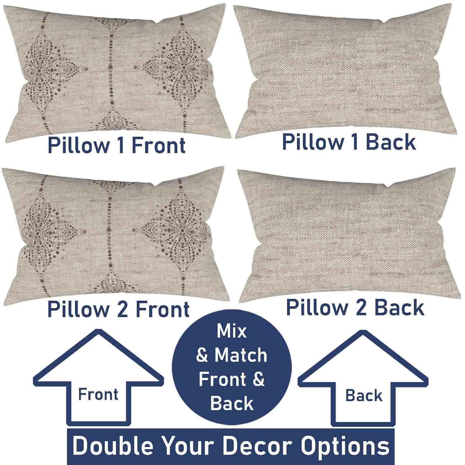 Ian & Ivy Moroccan Asymmetrical Pillow Cover Set