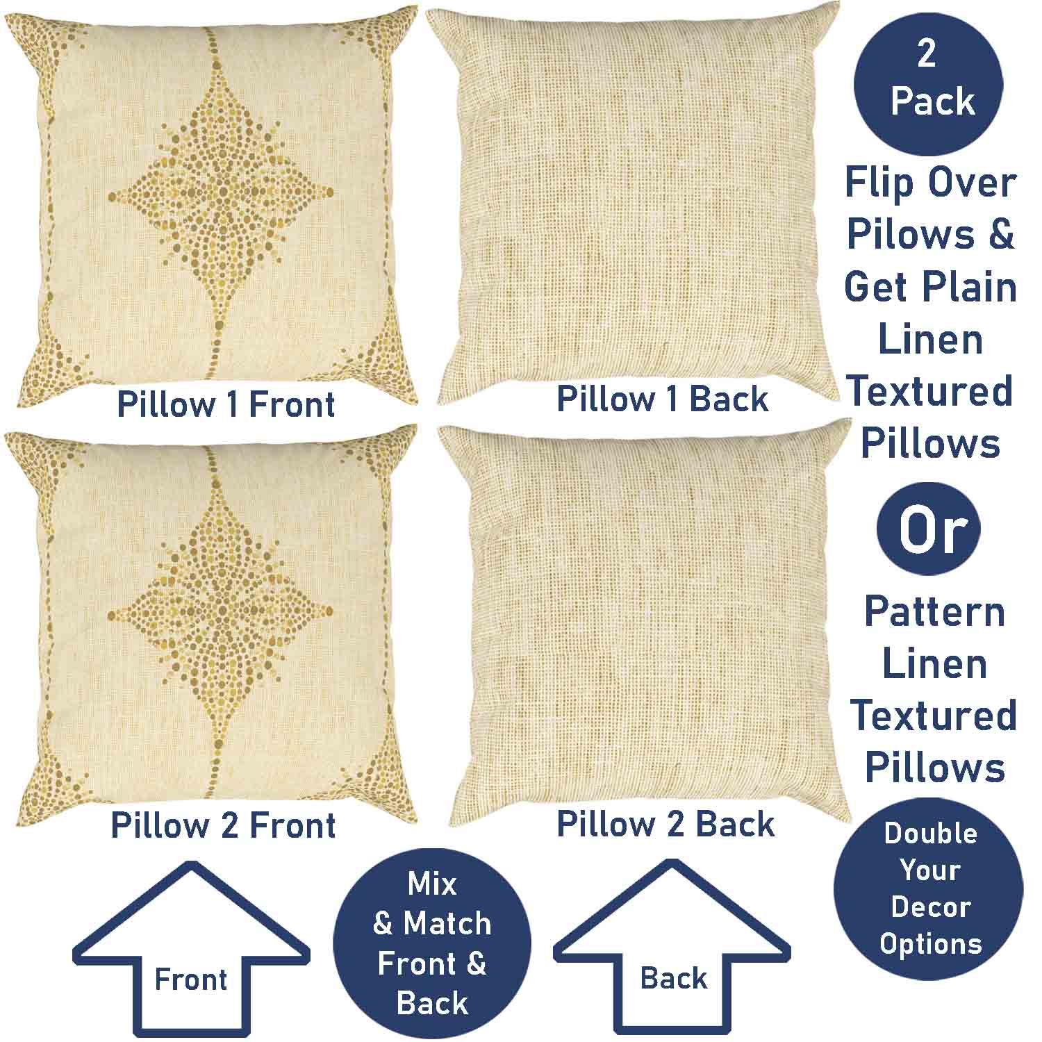 Ian & Ivy Moroccan Asymmetrical Pillow Cover Set