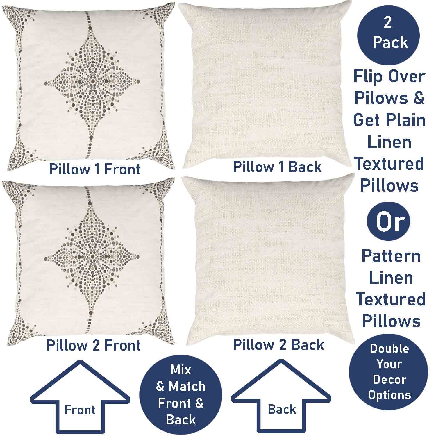 Ian & Ivy Moroccan Asymmetrical Pillow Cover Set