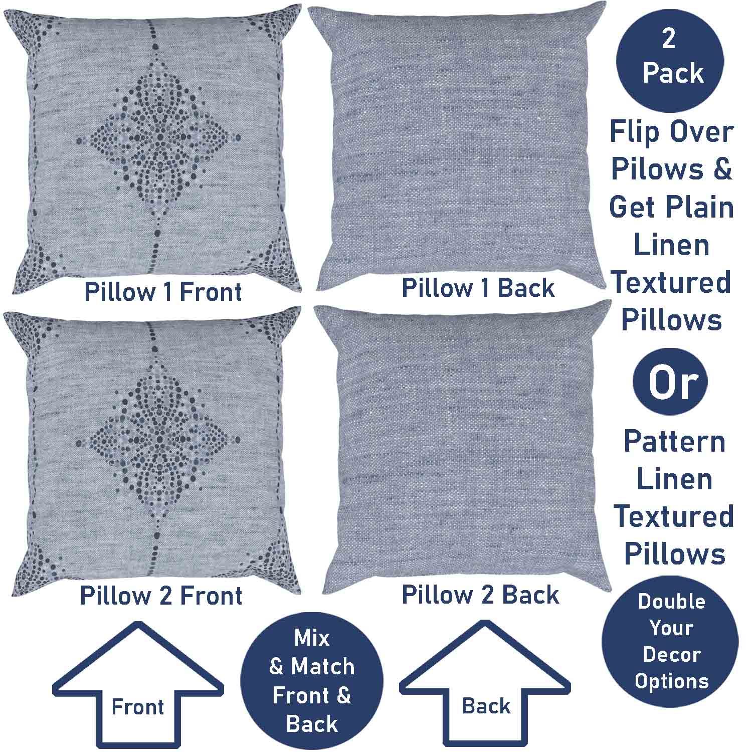 Ian & Ivy Moroccan Asymmetrical Pillow Cover Set