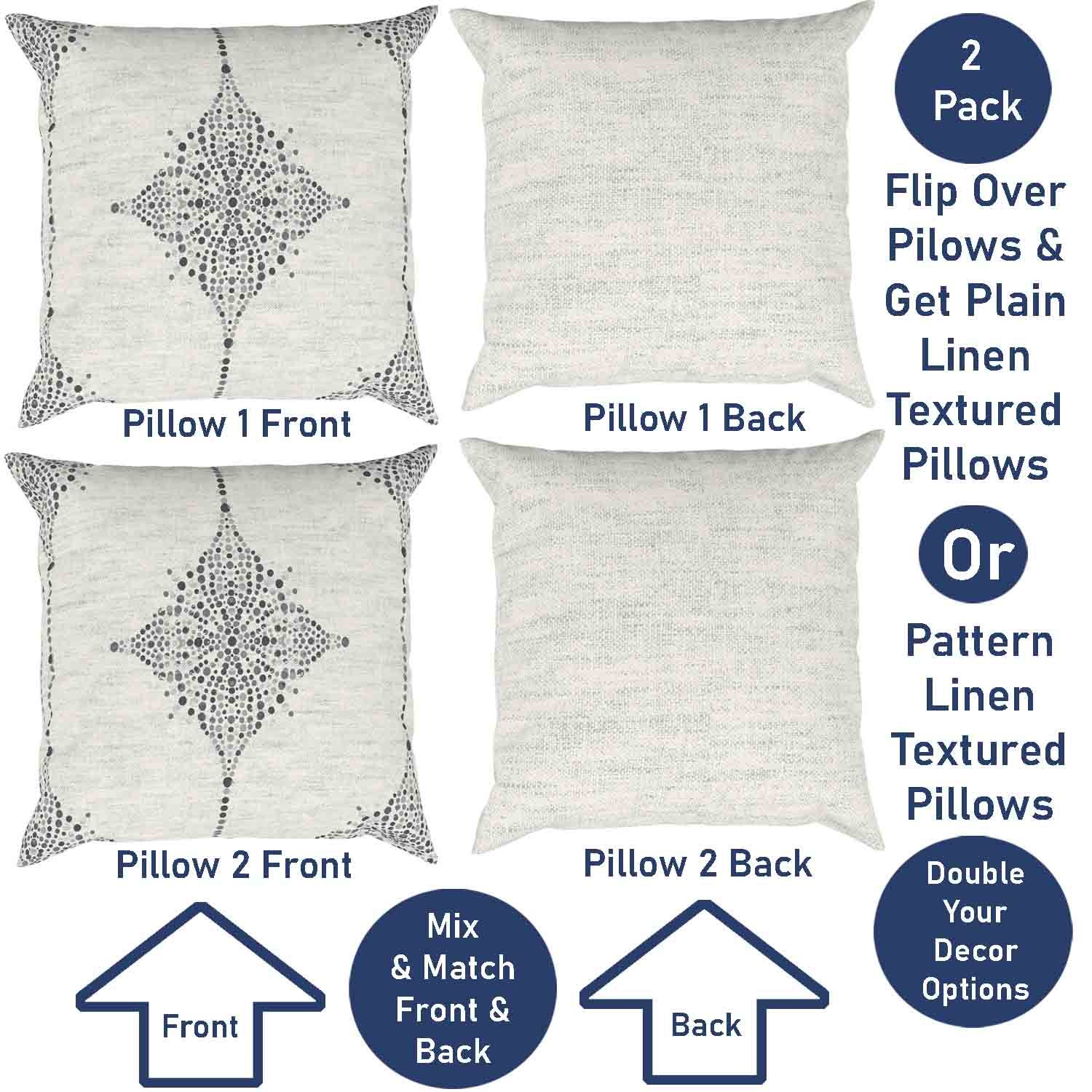 Ian & Ivy Moroccan Asymmetrical Pillow Cover Set