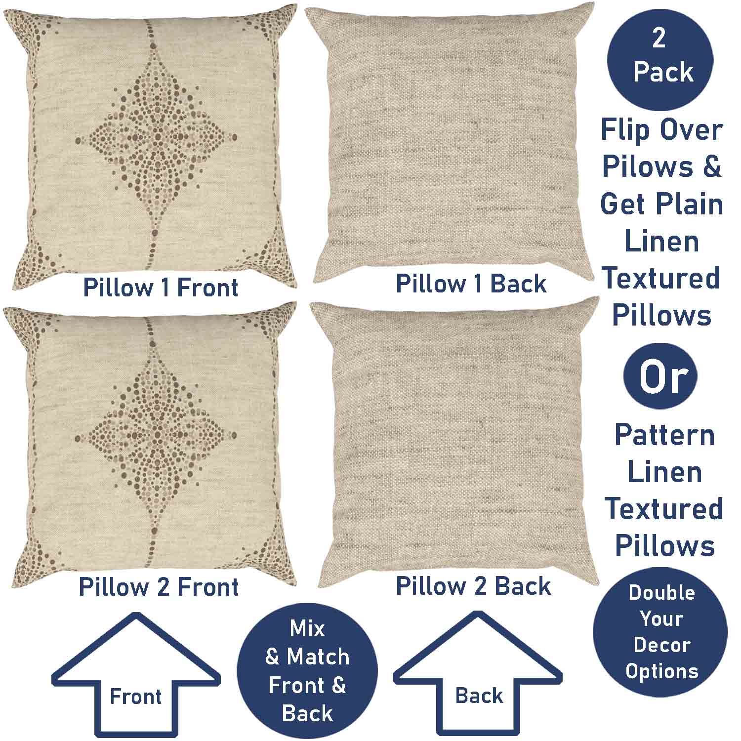 Ian & Ivy Moroccan Asymmetrical Pillow Cover Set